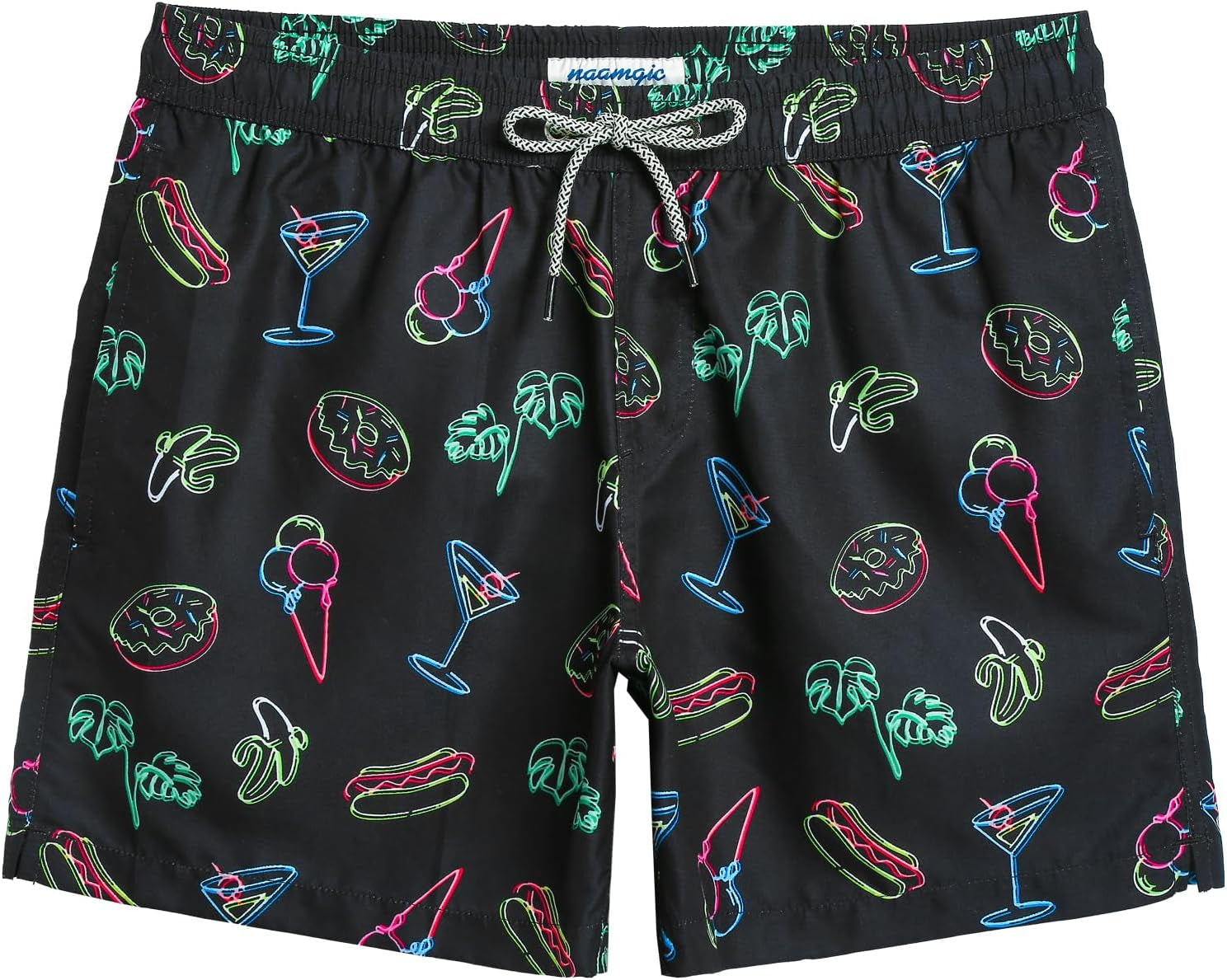 Mens Swim Trunks 5" Quick Dry Beach Shorts Bathing Suits with Mesh Lining Pockets